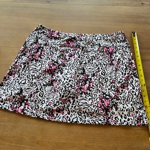 Tail Women's Pink and Black Animal Print Skort